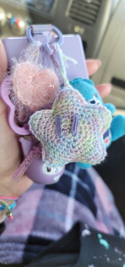 Star Crochet Key Chain