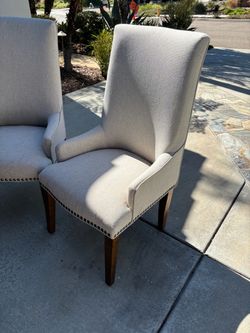 4 upholstered dining chairs w/ nailhead detail $150 each OBO