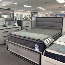 Gray/ Black 5pc Bedroom Set For Sale ( Brand New Furniture) Blowout Sale Now!