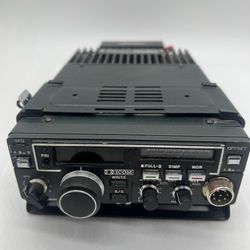 ICOM IC-25H VHF Transceiver w/ RARE ICOM IC-BU1 transceiver memory backup battery & mobile bracket installed w/ ICHM14 Mic
