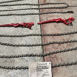 Tow Binder Chains And Two Binders 5/16x20ft