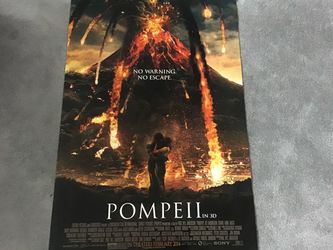 Pompeii Movie Promotional Poster 2014 Sony Pictures 38.5” x 26” Kiefer Sutherland