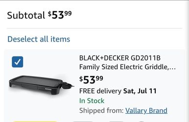 Black & Decker flat Top griddle new and sealed