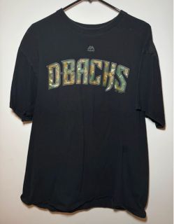 Arizona Diamondbacks Military Green Logo Black T-Shirt men's XI Goldschmidt 44