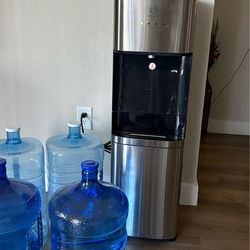 Primo Deluxe Bottom Load Black and Stainless Water Dispenser