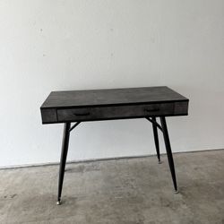 Black And Grey Marble Desk With Drawers