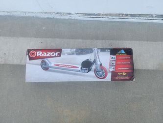 Razor A Kick Scooter for Kids Lightweight, Foldable Aluminum Frame & Adjustable Handlebars Red (New)