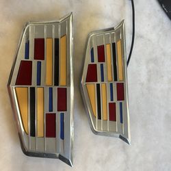 Cadillac Grill Emblem Front & Back