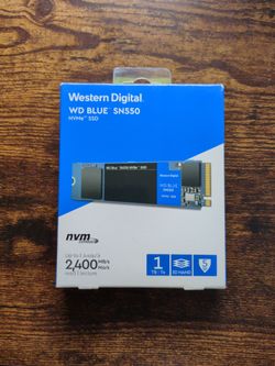 Western Digital 1TB WD Blue SN550 NVMe Internal SSD - Gen3 x4 PCIe 8Gb/s, M.2 2280, 3D NAND, Up to 2,400 MB/s - WDS100T2B0C, Solid State Hard Drive