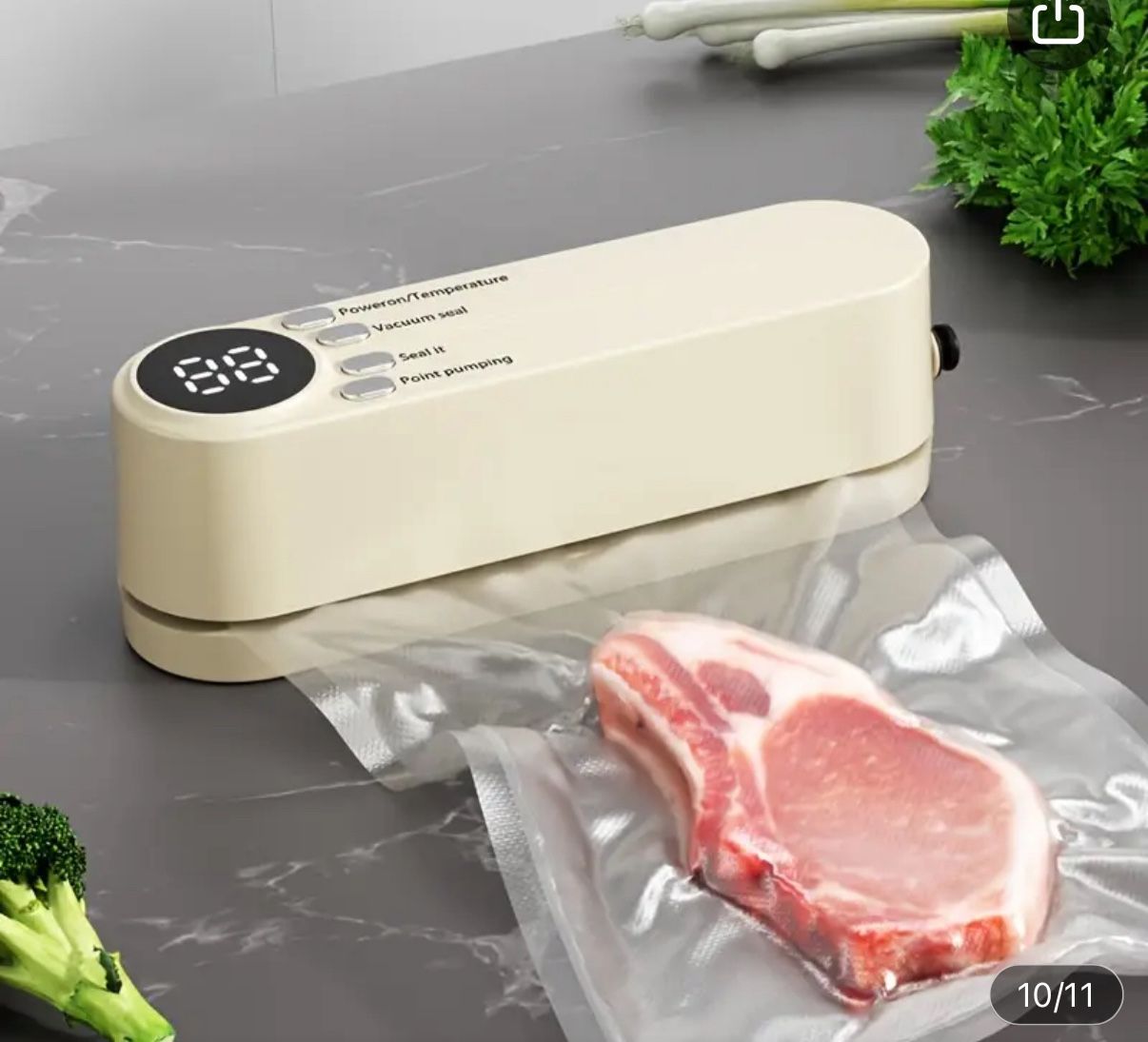 1pc Automatic vacuum Food Sealer - Multi-Functional, Portable Wireless,Compact,suction/inflation