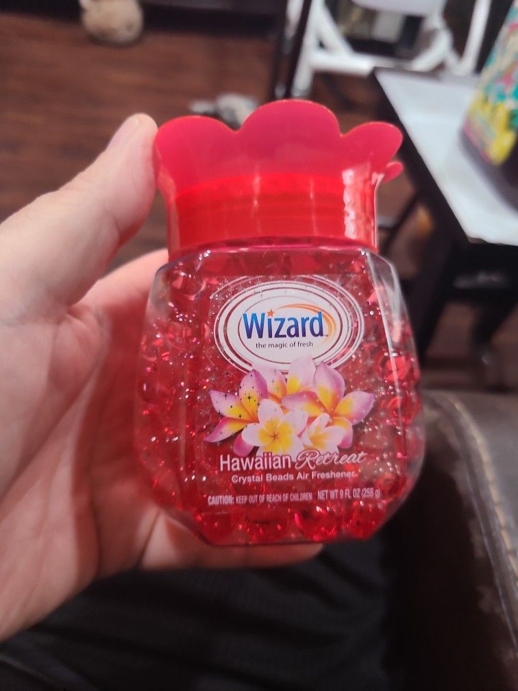2x Jars Wizard Hawaiian Retreat Scent Air Freshener Crystal Beads | 12oz |