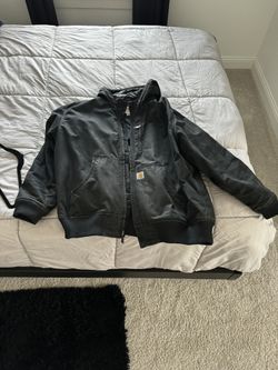 Used Black Vintage Carhartt Hoodie 2xl