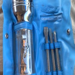 Vintage Ash Flashlight Combination With Screwdriver 
