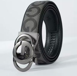 High Quality 3.4cm Leather Business Men High-Quality Designer Male Buckle Strap Jeans Accessory