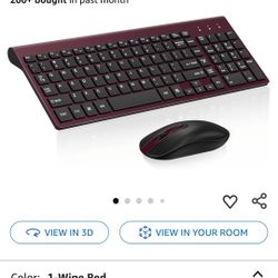 Wireless Keyboard and Mouse Combo, [Silent Scissor Switch Keys][Labor-Saving Keys] Ultra Slim Wireless Computer Keyboard and Mouse, Easy Setup for PC/