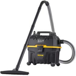  4 Gallon 5.0 Peak HP Wet and Dry Shop Vac, Portable Shop Vacuum and Blower 3-in-1 with Filter, Hose and Attachments for Home and Car Cleaning Black. 