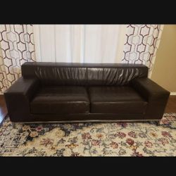 Ikea Leather Sofa, In Good Condition 