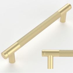 10 Pack Gold Knurled Cabinet Pulls
