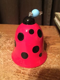 Ladybug windshine garden critter ceramic garden decor