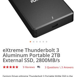 Extreme Thunderbolt 3 Portable 2TB External SSD