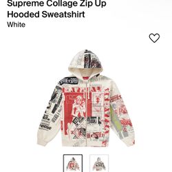 Supreme Collage Zip-up Hoodie Size Large