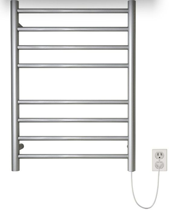 SHARNDY Towel Warmer Brushed Nickel for Bathroom Wall