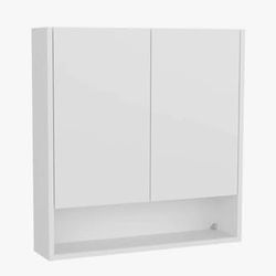 Assembled New Medicine Cabinet 2 Doors 4 Shelves White Bathroom