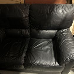 Genuine Leather Sleeper Sofa And Love Seat