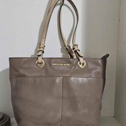 Michael Kors Nude Color Pebbled Leather Tote Bag