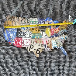 License Plate Metal Wall Decor