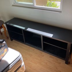 Black Tv stand with storage