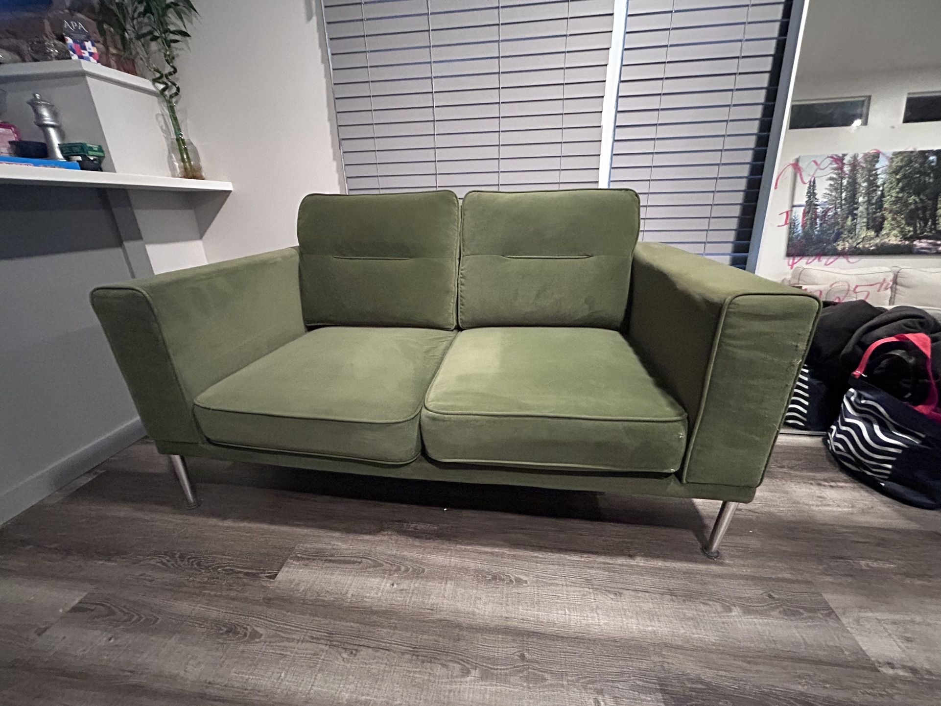 Green Suede Couch