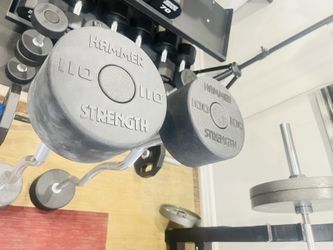 Hammer Strength EZ bar curl 100 and 110lbs