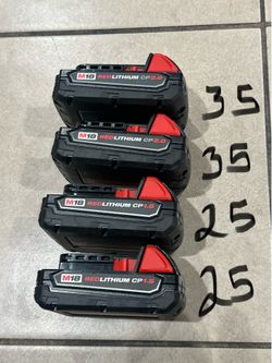 New m18 Milwaukee batteries $25 n up