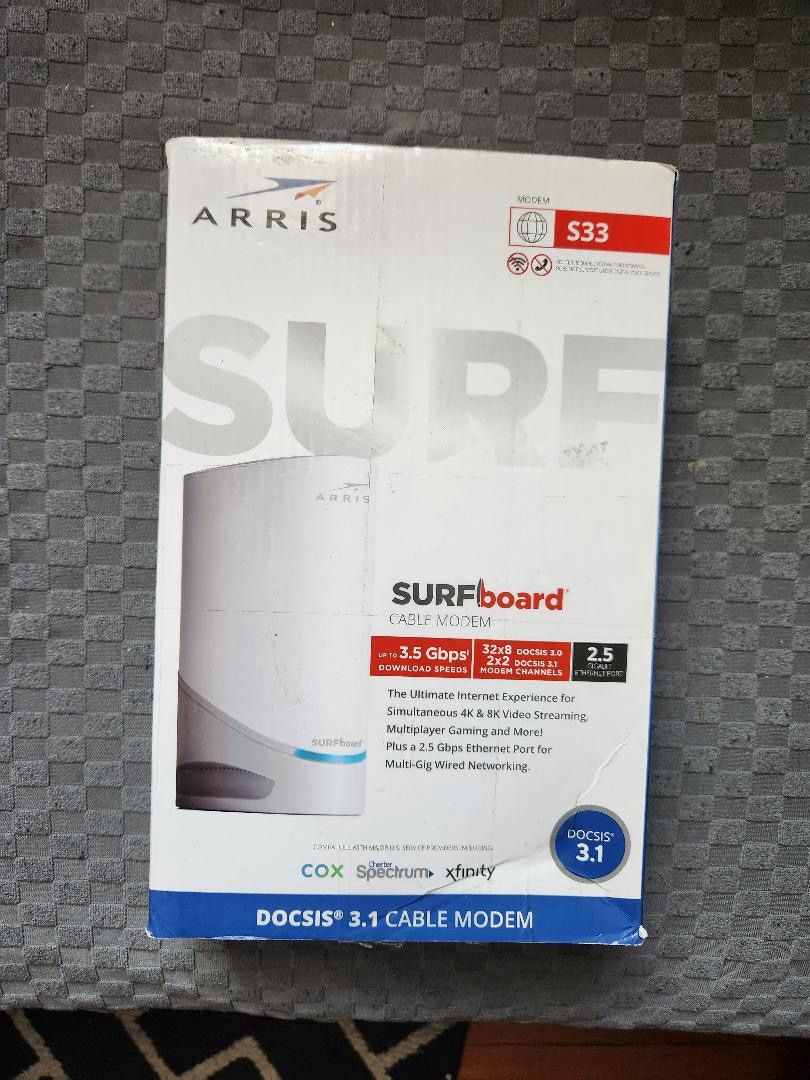 Arris Surfboard DOCSIS 3.1 3.5 Gbps Cable Modem (S33-RB)