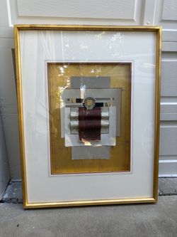 Large Framed 3D Paper Collage abstract Wall Art – Signed L. Orozco-Smarts