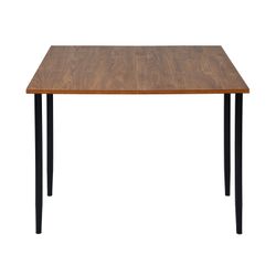 Open Box Homy Casa CLINTON A Dining Table "35.4 x 35.4 x 29.9 in" Modern Steel & Beech MDF Table for Dining Room, Kitchen, or Workspace