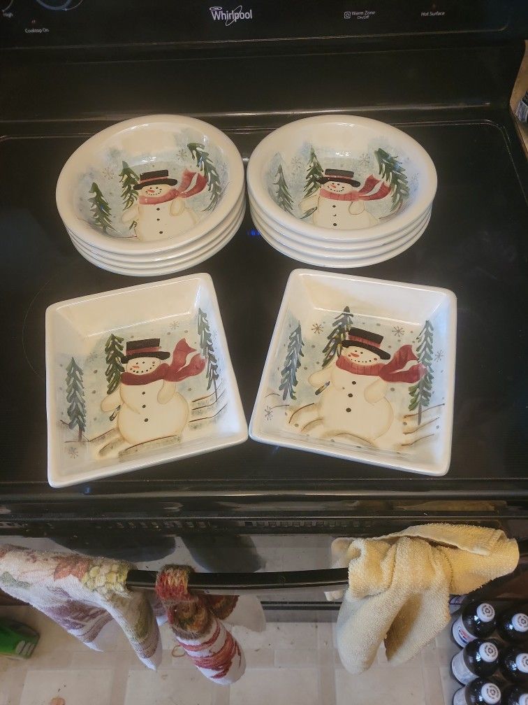 SNOWMAN BOWLS & SERVERS