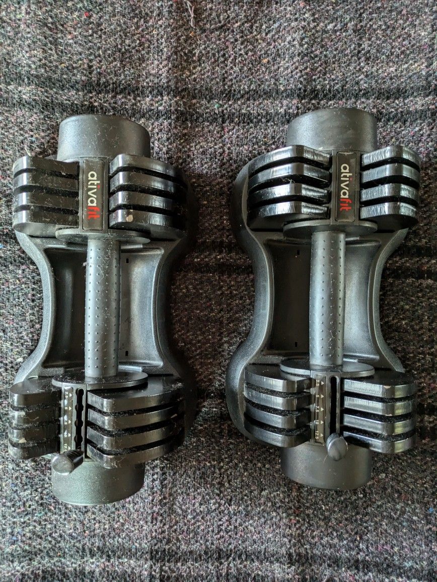 Ativafit 27.5 LBS Adjustable Dumbbell Set