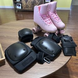 C7 Rollerskates With Knee Pads Elbow Pads And Wrist Guards 