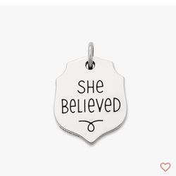 James avery silver "She Believed" Charm
