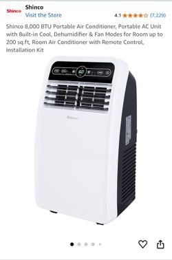 8,000 BTY Portable Air Conditioner