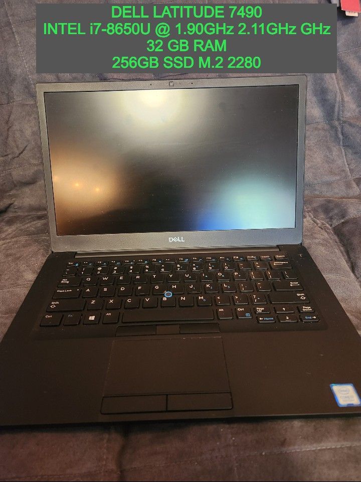 BACK TO SCHOOL LAPTOP! Dell 7490 Win 11 PRO i7 256GB 32GB