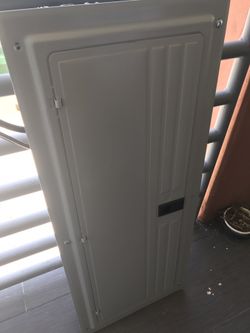 Electric panel with breakers and wiring