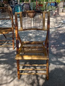 Bamboo folding chairs