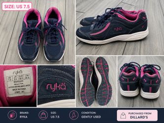 Ryka Women's Walking/Athletic Sneakers – Navy & Pink – US Size 7.5