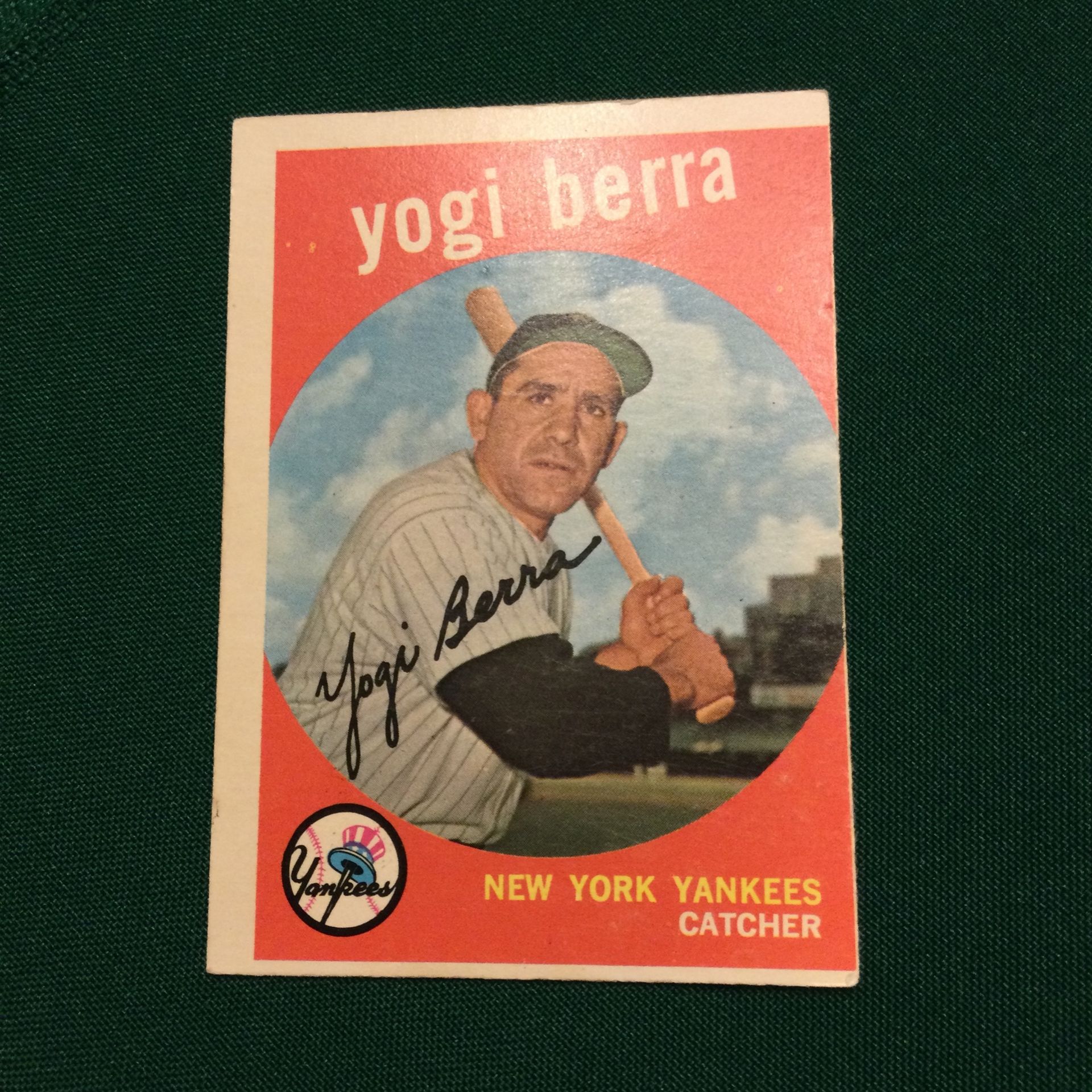 YOGI BERRA CARD NUMBER 180 FROM 1959