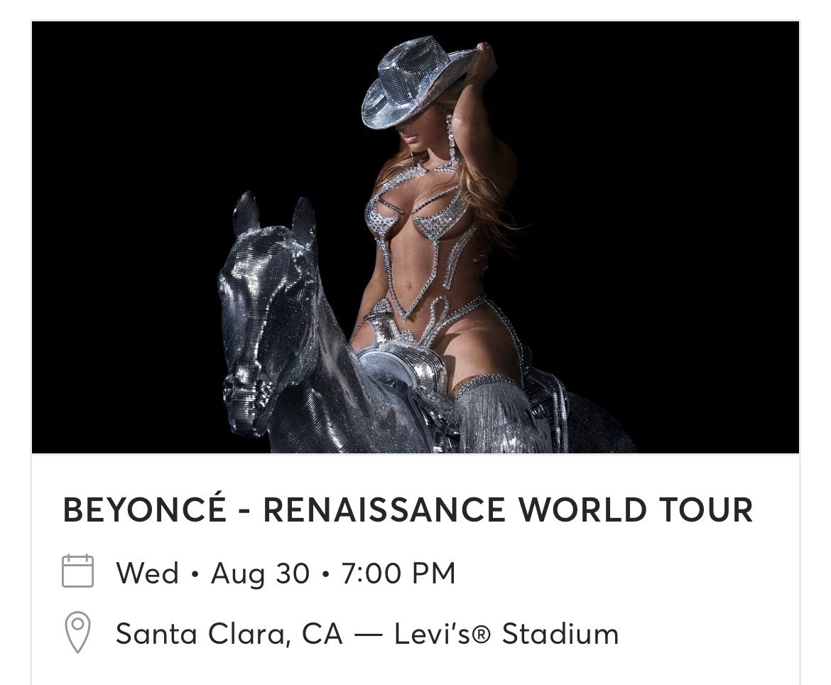 Beyonce Renaissance World Tour Ticket