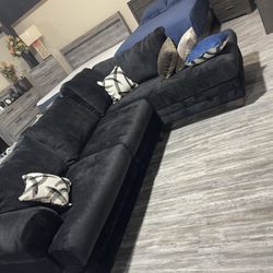 New Black Sectional 