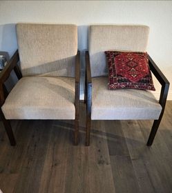 Upholstered arm chairs